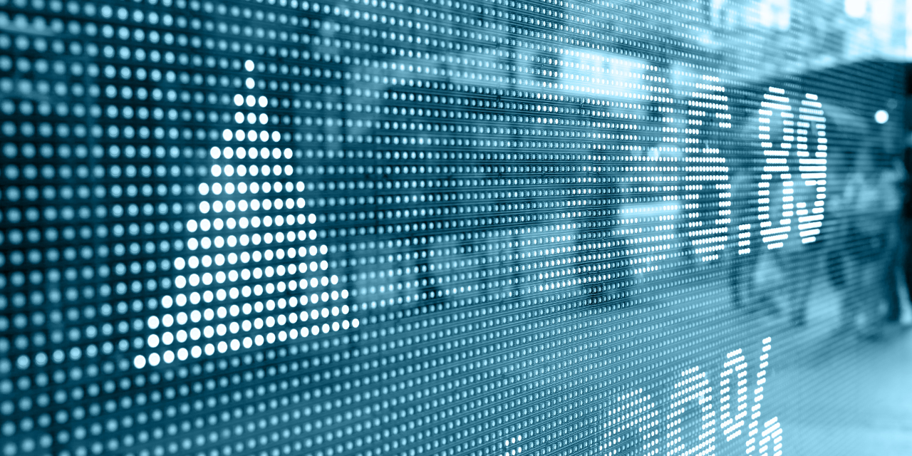 Blue stock market board 